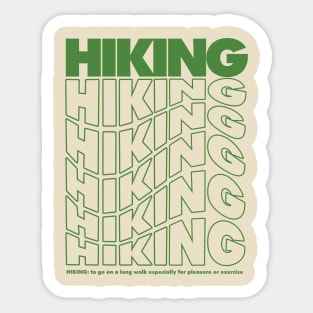 Hiking words modern design Sticker
